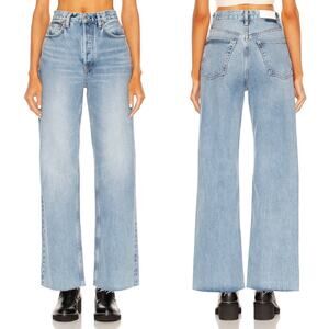 RE/DONE 70s Ultra High Rise Wide Leg Jeans 60s Fade Light Wash Size 31 NWT